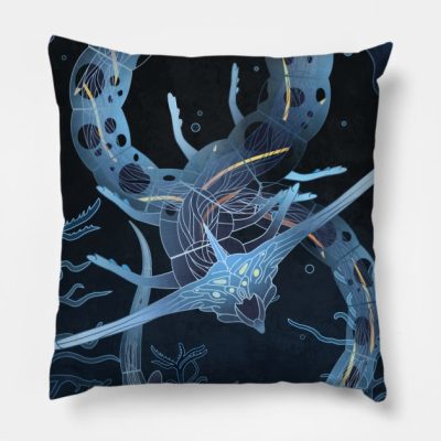Ghost Leviathan Throw Pillow Official Subnautica Merch