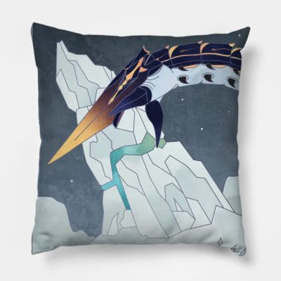 Ice Worm Leviathan Throw Pillow Official Subnautica Merch