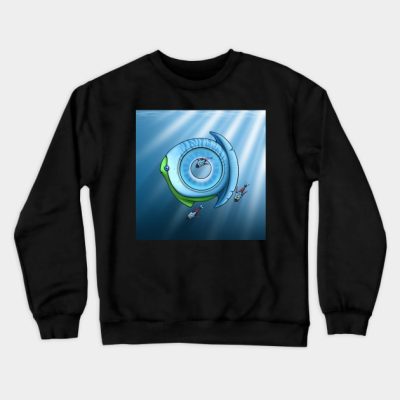 Titan Holefish With Background Crewneck Sweatshirt Official Subnautica Merch