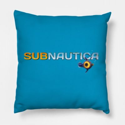 Subnautica Logo Throw Pillow Official Subnautica Merch