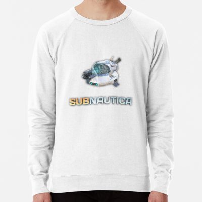Subnautica Pc Game Washed Faded Effect Sweatshirt Official Subnautica Merch