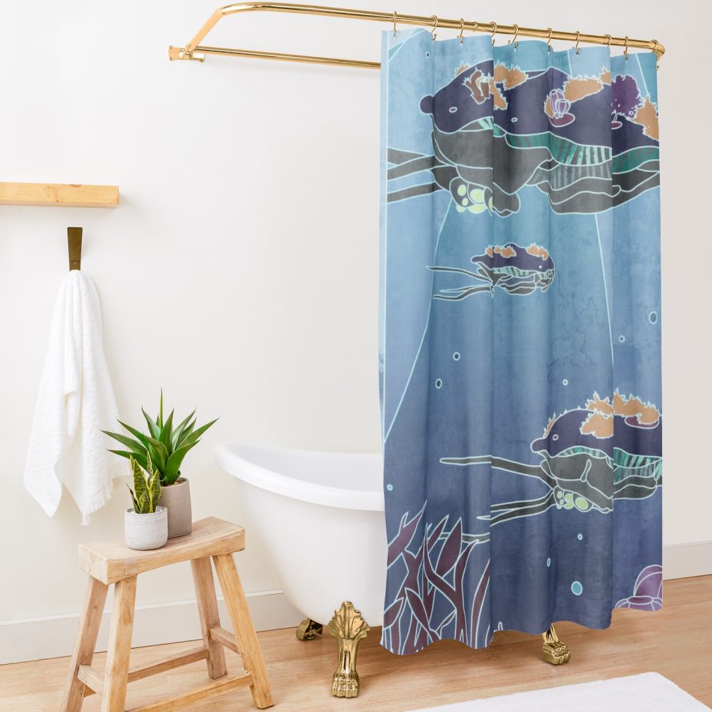 Reefback Leviathan Shower Curtain Official Subnautica Merch