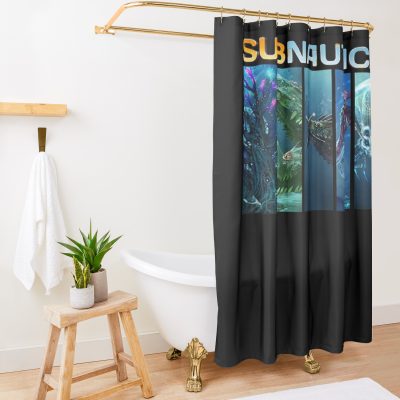 Funny Subnautica Shower Curtain Official Subnautica Merch