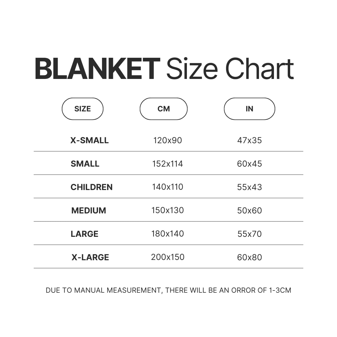 Blanket Size Chart - Subnautica Shop