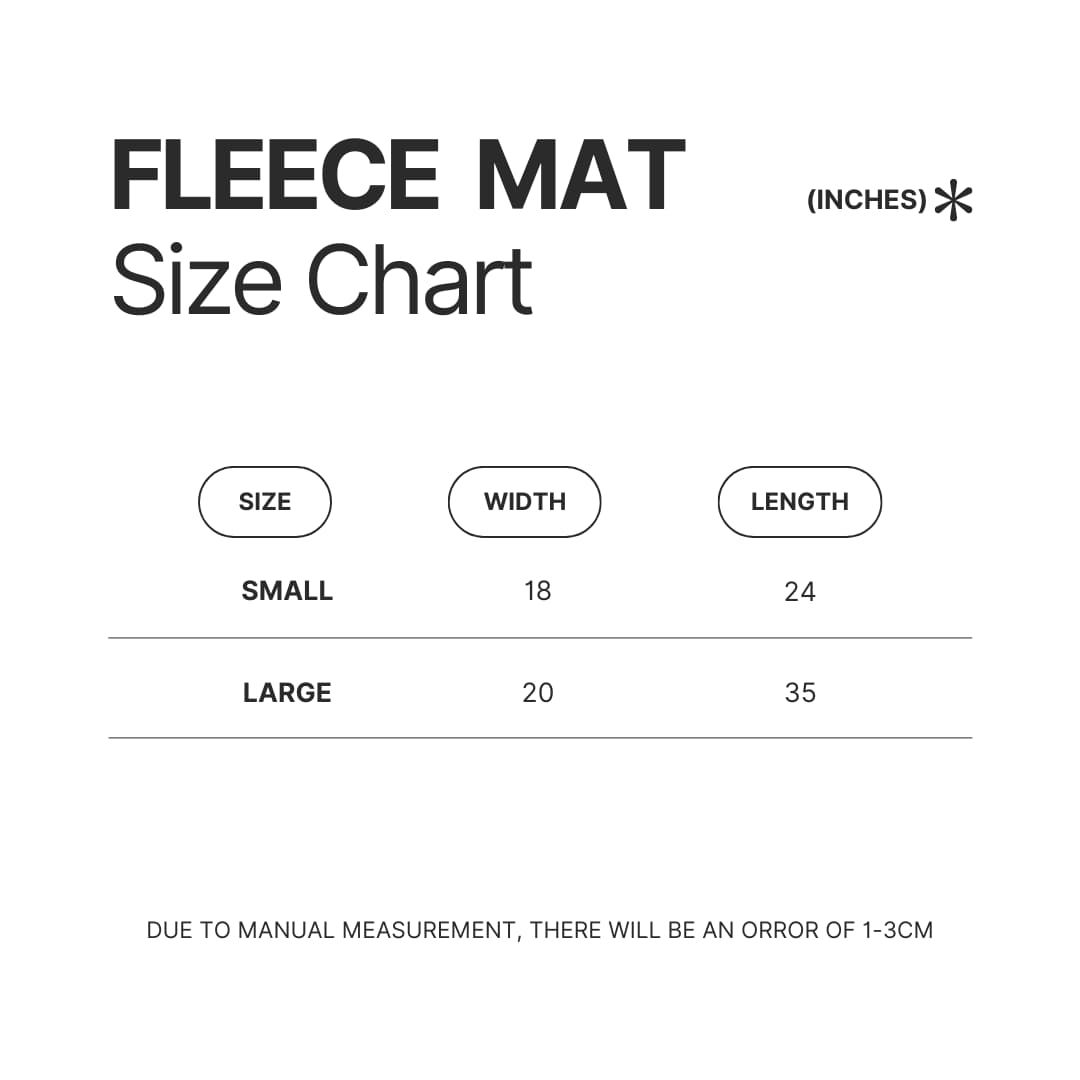 Fleece Mat Size Chart - Subnautica Shop