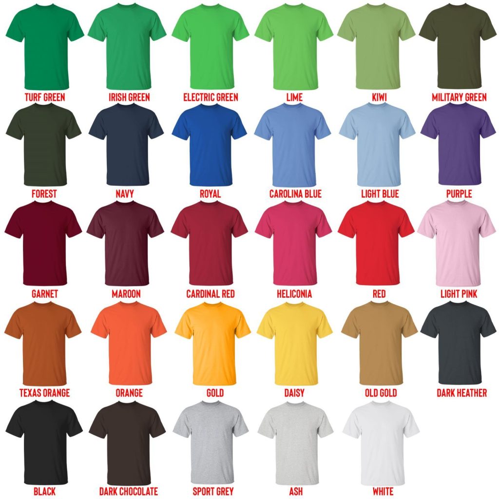 t shirt color chart - Subnautica Shop